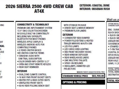 2026 GMC Sierra 2500 HD AT4X